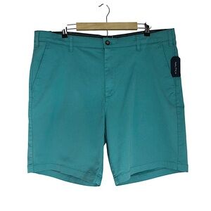 Nautica Stretchy Cotton Teal Classic Fit Deck Short Waist 40 Inseam 8.5”